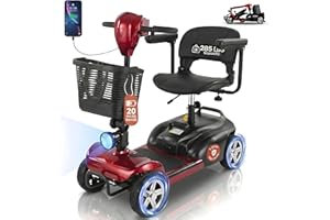 DECOMIL Mobility Scooter for Seniors – 20 Miles Range, 4 Wheel Foldable Electric Scooter, 24V 20Ah Battery, 300W Motor, 285 l