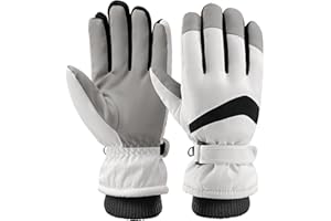 Pleneal Winter Ski Gloves Women Men, Windproof Waterproof Gloves with Warm Touchscreen Thermal Lining Anti-Slip for Work Cycling Motorcycle Snowboarding