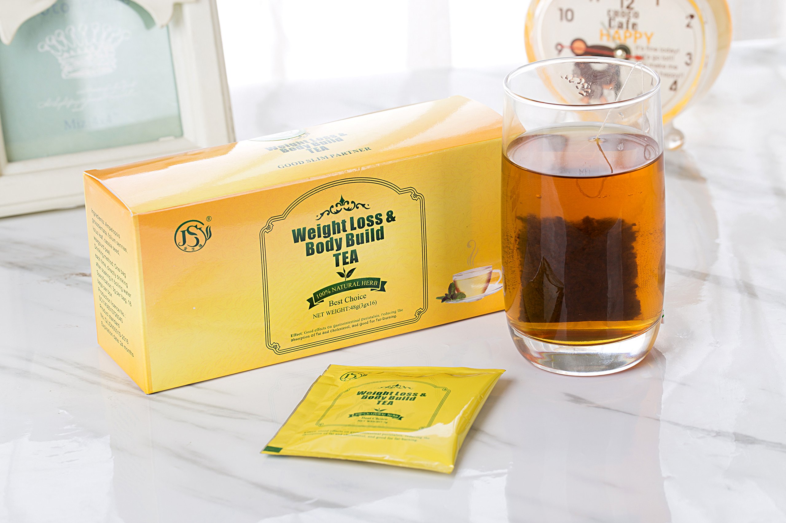 JSY 16 Day Detox Herbal Weight Loss Tea Premium Chinese Slimming Green Tea for Reduce Fat Lipo Targets Belly Fat, All Natural Blend of Oolong Tea Green Tea and Senna, Father\'s Day Gift for Health