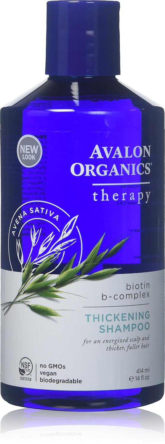 Avalon Organics Biotin B-Complex Thickening Shampoo 14 Fl Oz(Pack of 2)