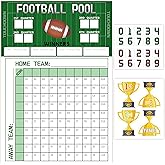 Partico Football Pool Poster, 3pcs (13' x 19') Office Football Squares Game Board, Big Game Party Decorations