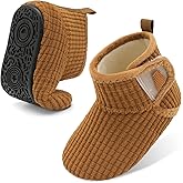 BARERUN Toddler Slippers Girls Boys House Shoes Baby Winter Booties Plush Cozy Kids House Slipper Warm Lightweight Infant Walking Shoes Socks