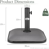 CHRISTOW 11kg Parasol Base Square Patio Umbrella Weight view 6