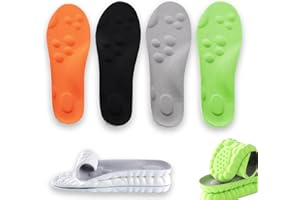 4 Pairs 4 Colors Steppers Massage Insoles for Men Women, Massage Insole for Anti Fatigue, Shock Absorption (Men US 7.5-8.5/Wo