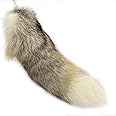 LAIDIC Therian Fox Tail Keychain Furry Tail Backpack Tassel Bag Handbag Accessory Hook Pendant Cosplay Toy Photo