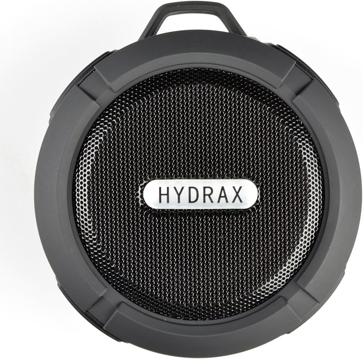 HydraX Portable Wireless Bluetooth Speaker, 5W Water Resistant and Dustproof Outdoor/Shower Speaker with Suction Cup, Hands-Free Microphone - Black