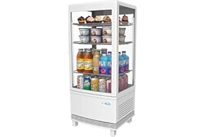 KoolMore Countertop Display Refrigerator - Commercial Beverage Cooler with LED lighting - 3 cu. ft Capacity