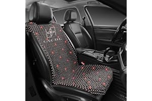 LACDL Beaded Car Seat Covers for Cars, Cooling Bead Seat Cover for Trucks & SUVs - Auto Ventilated Seat Cooler Pad, Natural Wood Breathable Beads - Sweat Protector for Summer, Stars