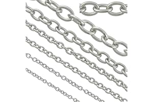 COIRIS 6.6ft 8.5mm Width Stainless Steel Rolo Cable Chains Findings Fit for Jewelry Making &DIY (SC-1027-F)