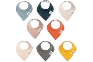 PARKER BABY CO. Parker Baby Bandana Drool Bibs 8 Pack Baby Bibs for Boys, Girls, Unisex - Soft & Stylish Teething Bibs for Babies