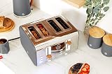 Swan Nordic 4 Slice Toaster Grey 1500W 6 Browning Levels Defrost Reheat view 6