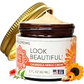 Four Elements Calendula Cream 2 Oz - Handmade Organic Vit E Shea Face Cream | Organic Moisturizer with Shea Butter, Essential Oils, Crema De Calendula for All Skin, Hydrating Face, Body, Hand, Feet Cream