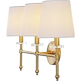 JONATHAN Y 23" Brass Gold Modern LED Wall Sconce, Midcentury Vanity Light for Bathroom Bedroom Hallway Decor, Iron Fixture wi