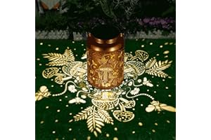 TEPAKEN Solar Lanterns Outdoor Waterproof Gifts for Mon Women Grandma Bee Mushroom Decoration Hanging Solar Lights for Outside Metal LED Lanterns for Yard, Patio, Garden Decor