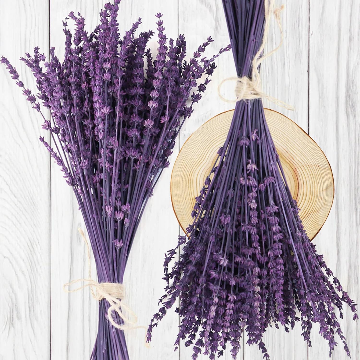 Dried & Preserved Flora - Dried Preserved Lavender Flowers Bundle-Natural Dried Lavender Bouquet 180-200 Stems 15''-17