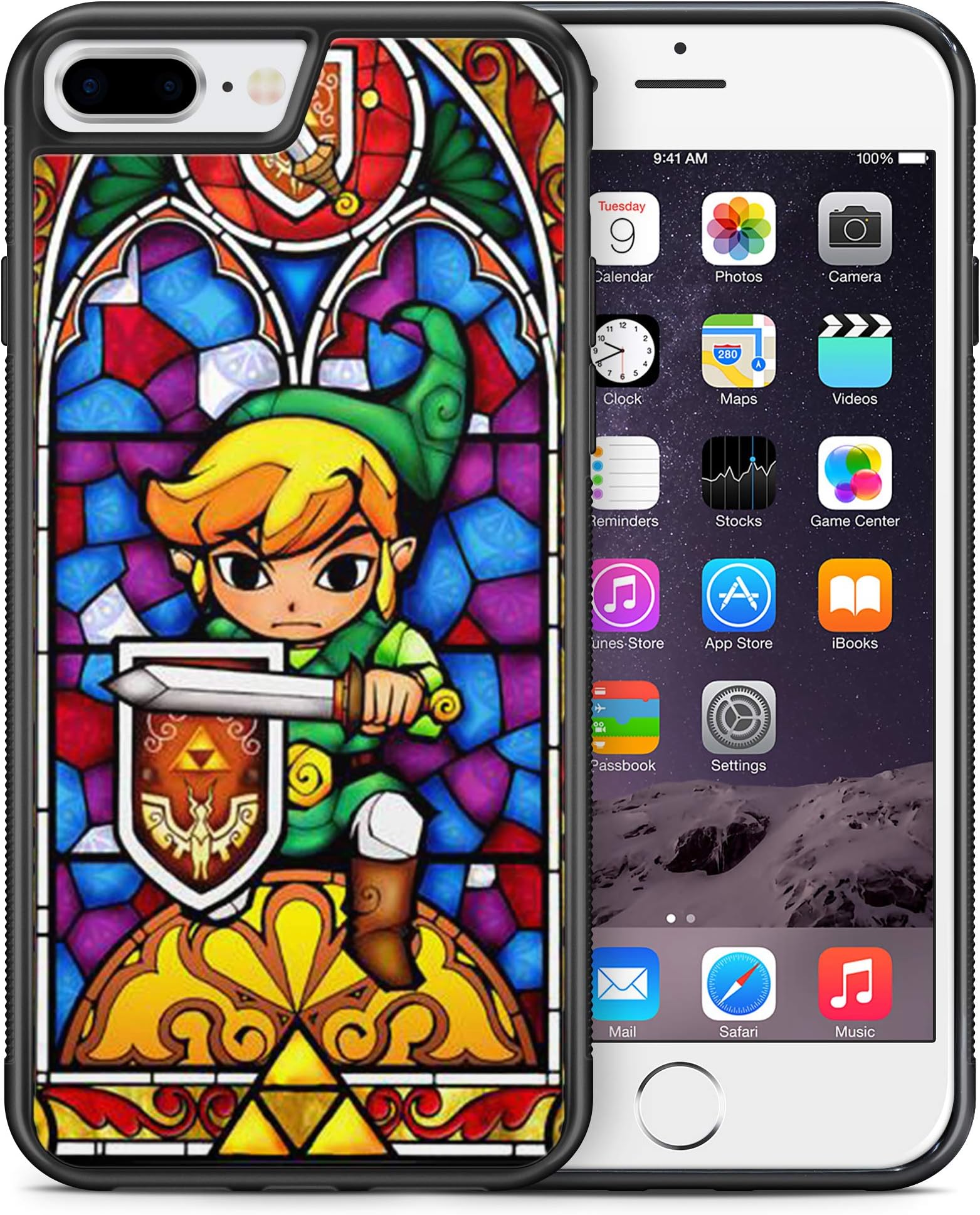 Zelda Glass Art ModifiedCases Bumper Case Compatible for iPhone 7 Plus/8 Plus