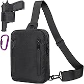 FENGSINET Concealed Carry Sling Gun Bag for Men Women Crossbody Chest Pistol Pack Soft Handgun Case EDC Shoulder Gun Purse with RFID Blocking