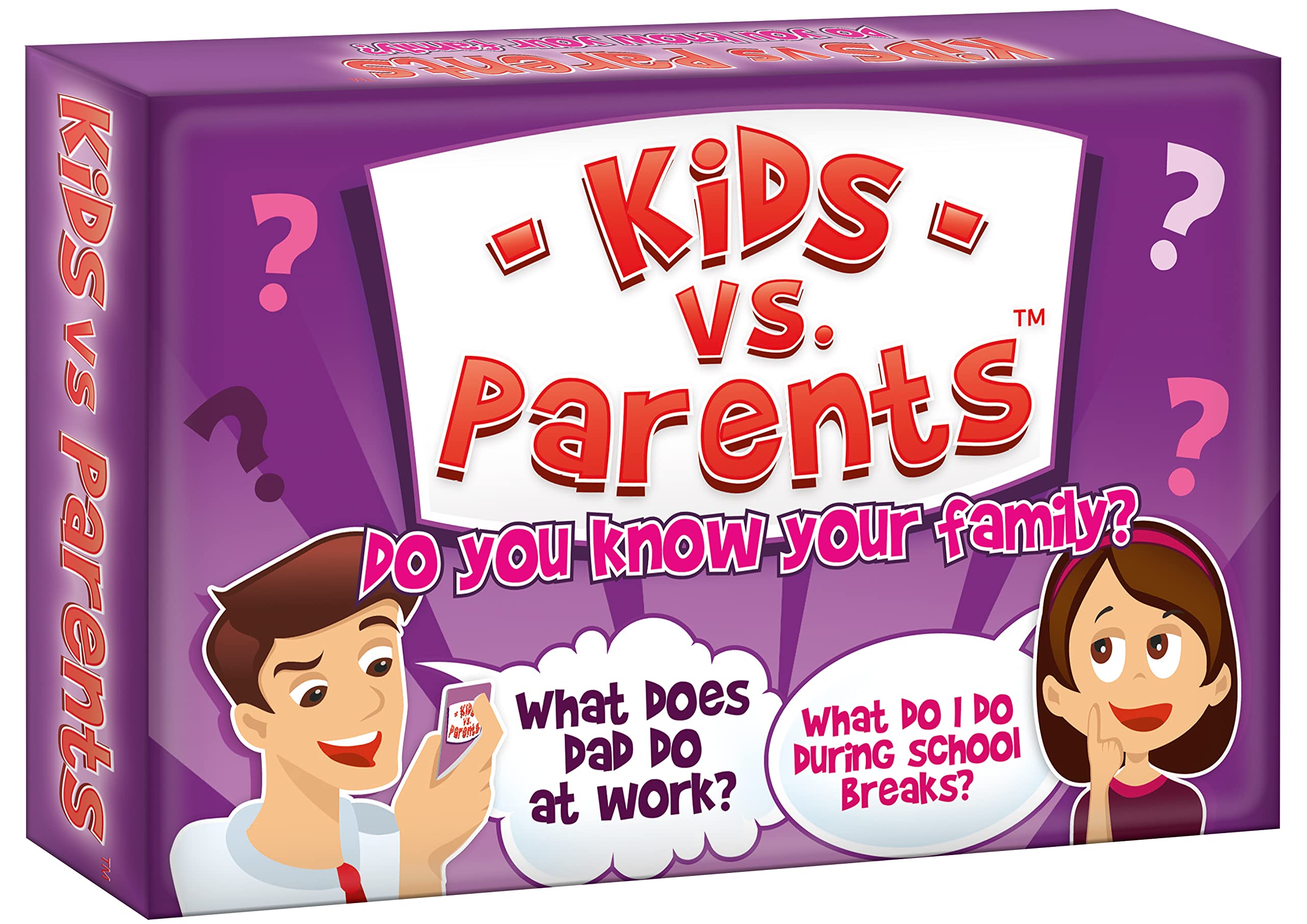 KANGUR Kids vs Parents Family Quiz Card Games for Kids Funny Party Games | Do You Know Your Family | 6+