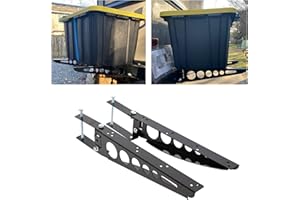 ECOTRIC Universal Bumper Cargo Bracket fits RV 4" Square Bumper Mounting Mounted Cargo Carrier Box Support Arms Bracket Mount