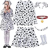 ZeroShop Girls Dalmatian Costume 101 Days of School Outfit Shirt Tutu with Accessories