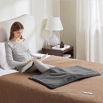 Amazon.com: Serta Siena Heating Pad Large Foot Warmer, Soft Sleeve Pocket,  Auto Shut Off Multi-Heat Setting Controller, Extra Wide Electric Heated  Wrap For Shoulder, Back, Stomach Comfort 35x20 Grey : Everything Else