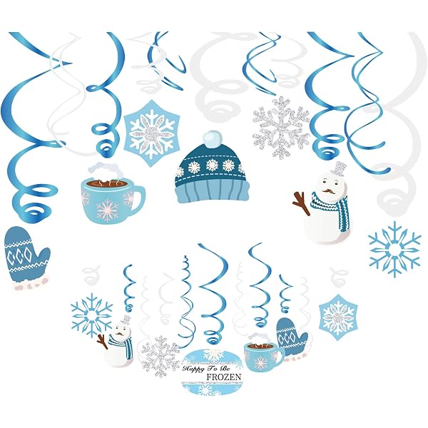 New 56Pcs Christmas Hanging Swirl Streams Decorations Set...