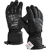 TRENDOUX Winter Ski Snow Gloves : 100% Waterproof 3M Thinsulate -30°F Cold Weather Windproof Warm Lined Gloves for Men Women Insulated Touchscreen Glove with Anti-Slip