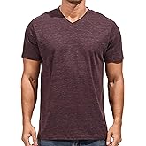 KLIEGOU Men's V Neck T Shirts - Casual Stylish Fitted Stretch Tees for Men