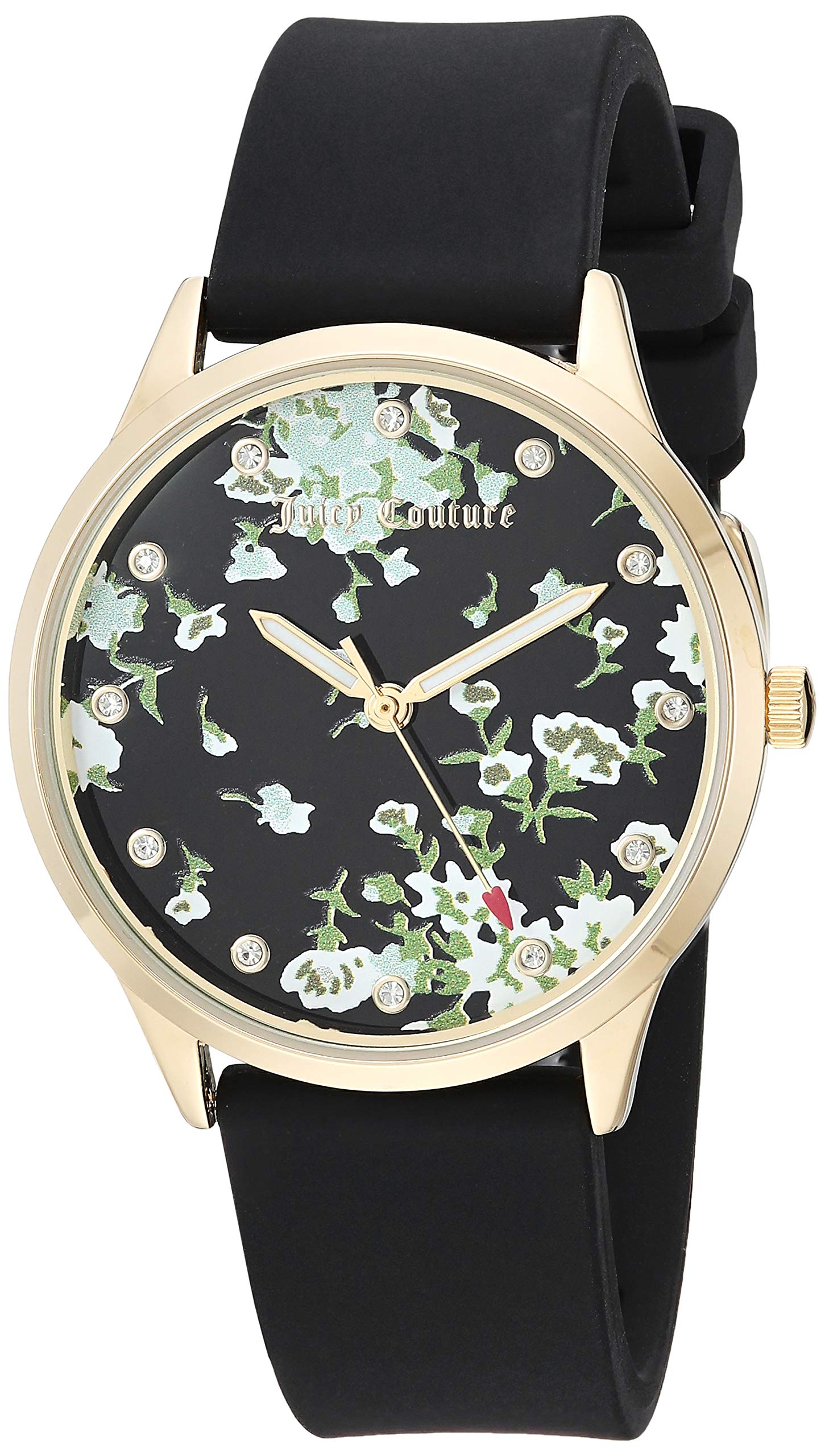 Juicy Couture Black Label Women's JC/1074 Swarovski Crystal Accented Silicone Strap Watch