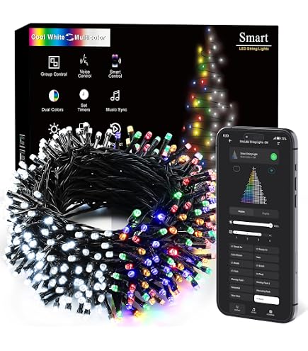 Amazon.com: BrizLabs Smart Christmas String Lights White