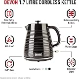 Haden Devon 1.7L Black Kettle Cordless 360° Base Boil Dry Auto Shut-Off view 8