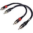 CESS-163-1f Low Noise 12 Gauge Premium RCA Audio Line Patch Cable (1 Foot)