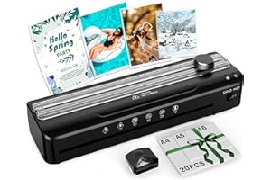 MAXDONE Laminator Machine 9 Inch Laminating Machine - A4 Cold Thermal Laminator Machine with Laminating Sheets, 8.5 x11 Personal Laminators for Teachers 90s Warm up, A4/A5/A6 Laminators for School Home