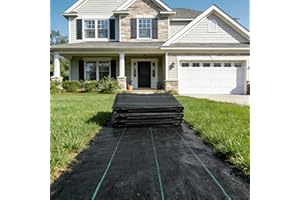 Weed Barrier Landscape Fabric 4ft x 100ft, 3.2oz Heavy Duty Grade Woven Weed Ground Cover, High Permeability Durable Weed Con