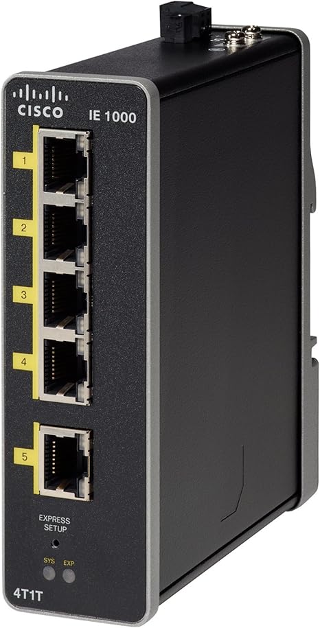 Amazon Com Cisco Ie 1000 4t1t Lm Industrial Ethernet 5 Port Switch Computers Accessories