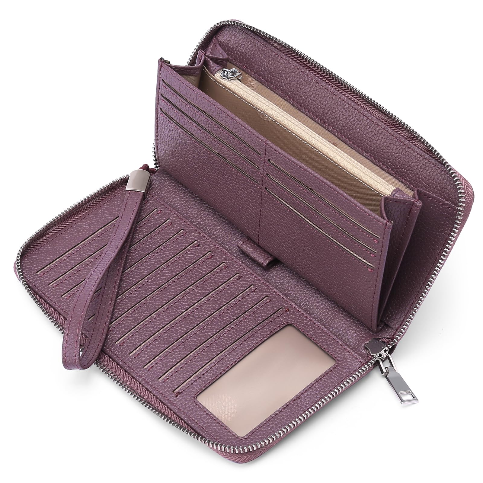 GAEKEAO Leather Purses for Women, Large Capacity Ladies Purse, RFID Purses for Women with Multiple Card Slots and Roomy Compartment