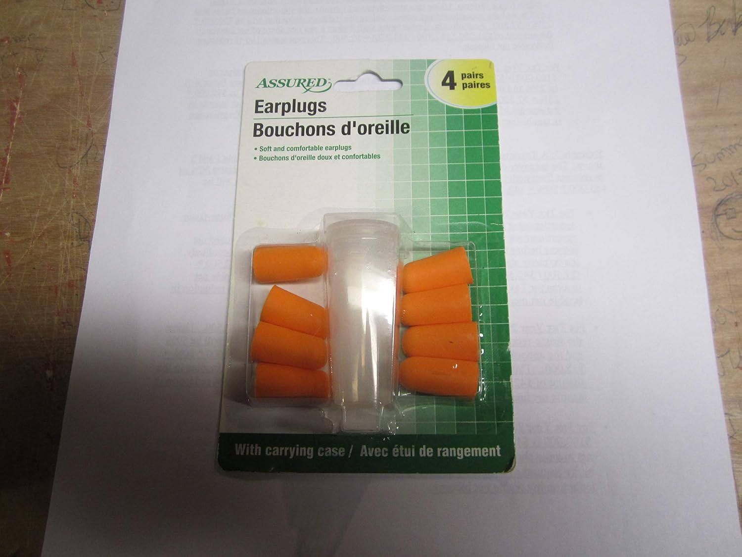 Earplugs, Noise Reduction Rating 30 Decibels, 4 pairs Amazon.ca