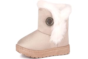 Femizee Girls Boys Warm Winter Boots Kids Outdoor Snow Boots(Toddler/Little Kid)
