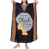 KARACHIC BY NF Women Kaftan Dress African Print Maxi Dresses for Casual wear, Lounge, Shopping, Cover Up with Headwrap
