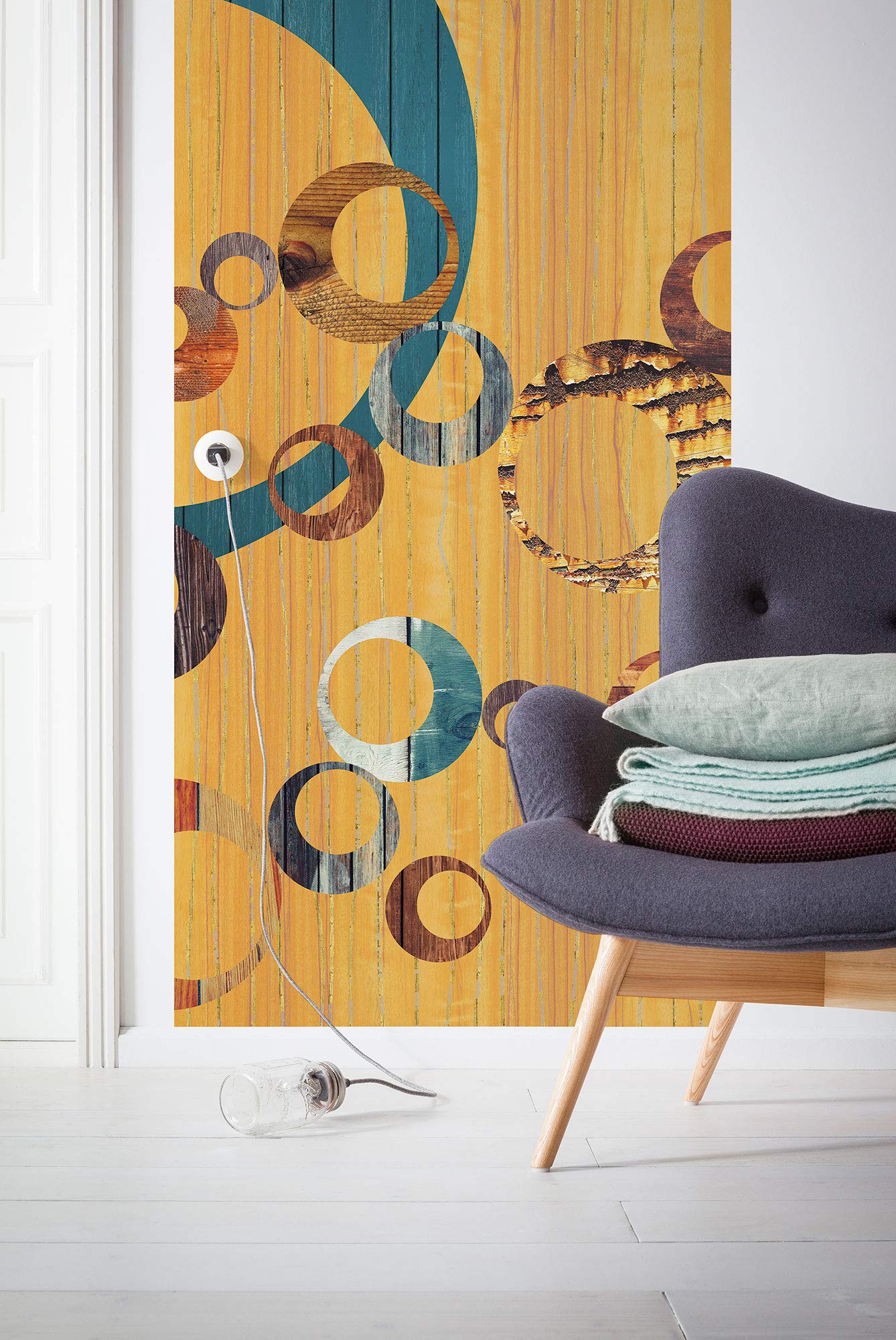 Komar 6015A-VD1 Vlies Fototapete United Panel, 100 x 250 cm (Breite x Höhe), Tapete, Schlafzimmer, Wohnzimmer, Flur, Design, Dekoration, Wanddeko Non-Woven Photo Wallpaper, Colourful