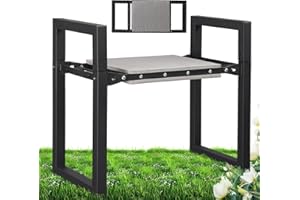 LILYVANE Garden Kneeler and Seat, 12.7" Wide Folding Heavy Duty Gardening Bench with Handles for Kneeling and Seat, Multifunctional Kneeler Stool for Women Seniors,Relieve Knee Back Pain,Gardening Tools Gifts