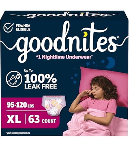 Amazon.com: Goodnites Boys' Nighttime Bedwetting Underwear, Size
