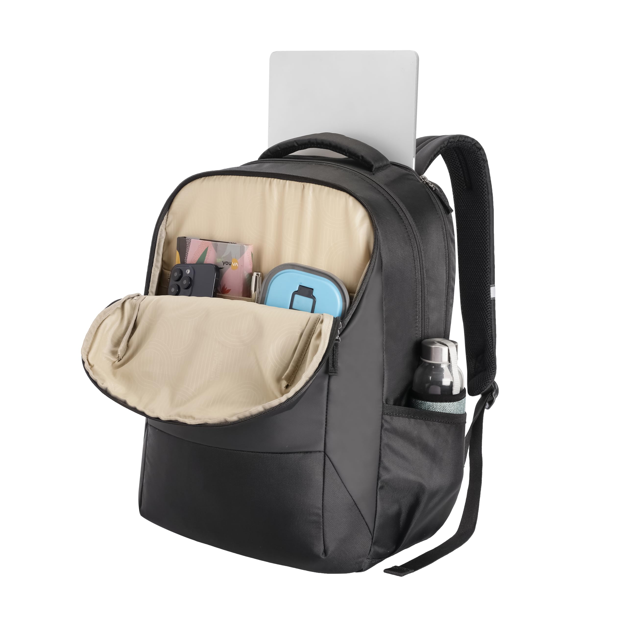 American Tourister Valex+ | 36L Backpack | 17" Laptop Bag | 3 Compartments | College & Office Backpack for Men and Women | Black | 1 Yr Global Warranty 4