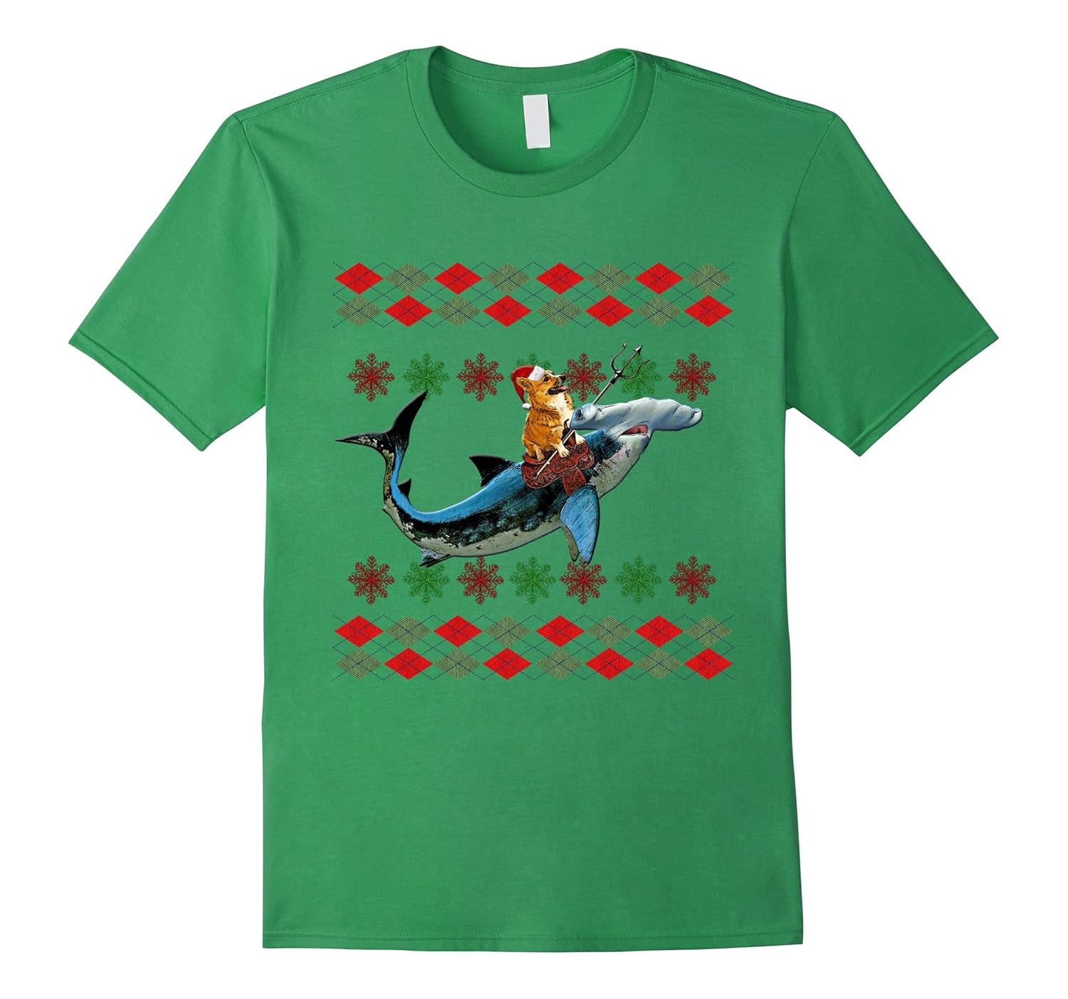 It's an Aquadog the Corgi and Shark Ugly Christmas Sweater-ANZ