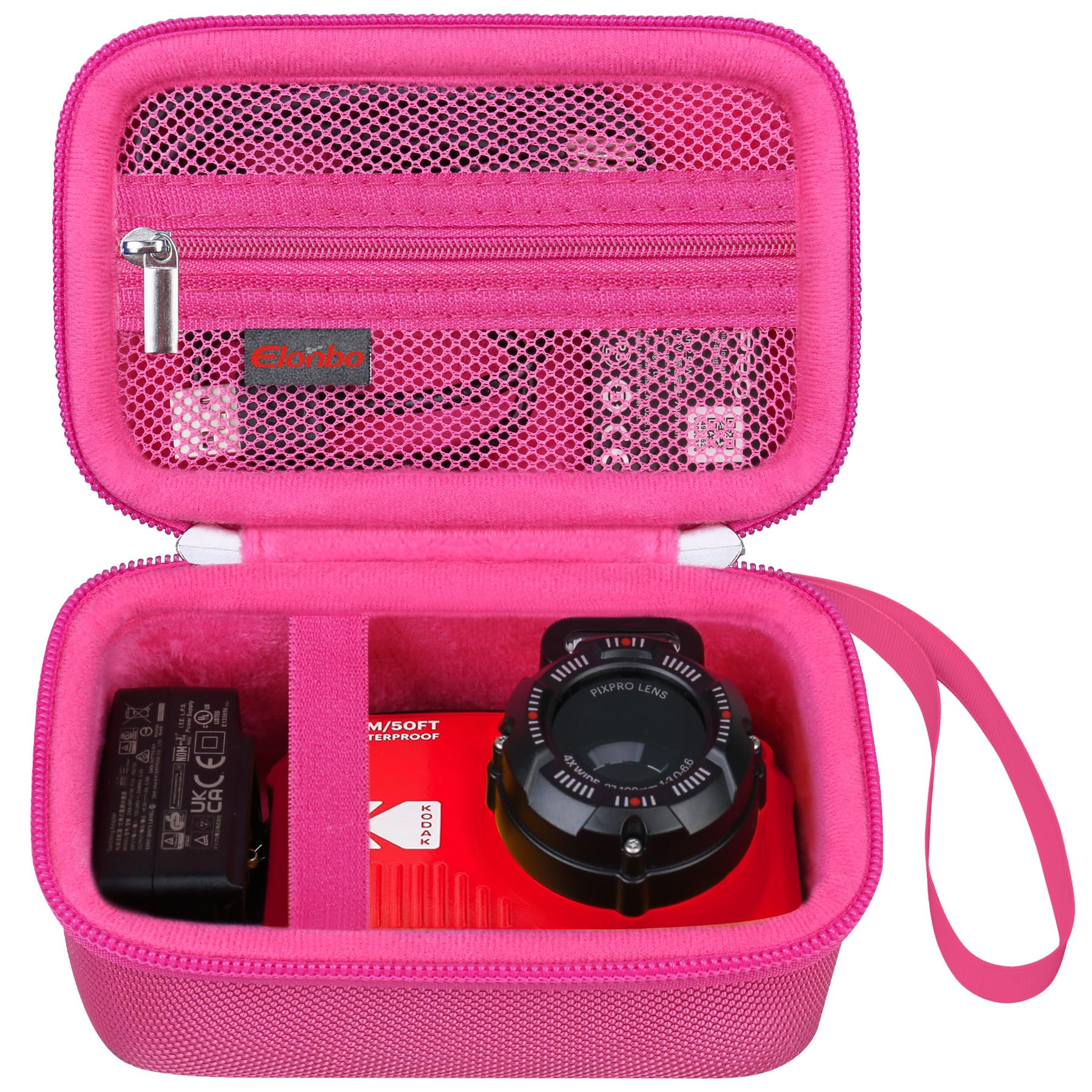 Elonbo Carrying Case for Bitzee Jurassic World Interactive Dinosaur Toy, Bitzee Digital Pet Interactive Virtual Toy Hard Travel Bag, Electronic Pets Kids Toys Storage Cover Organizer Holder, Raspberry — image 1