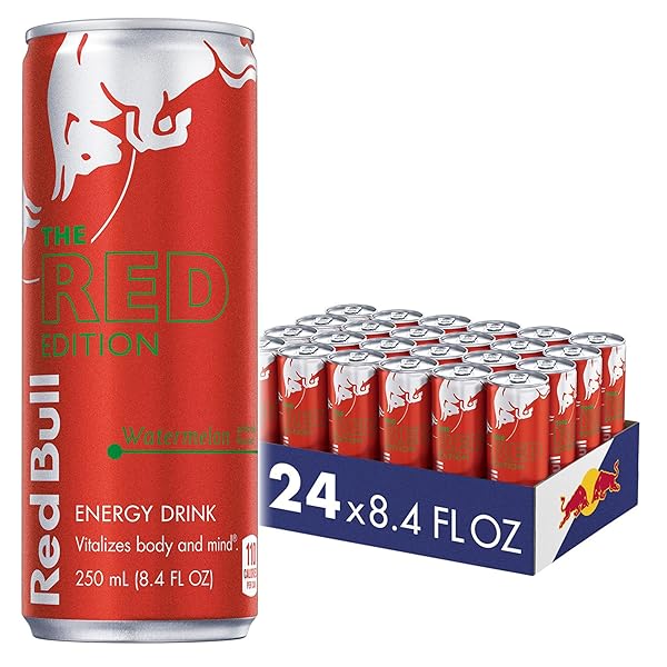 RED BULL RED EDITION WATERMELON ENERGY DRINK, 8.4 FL OZ, 24 CANS