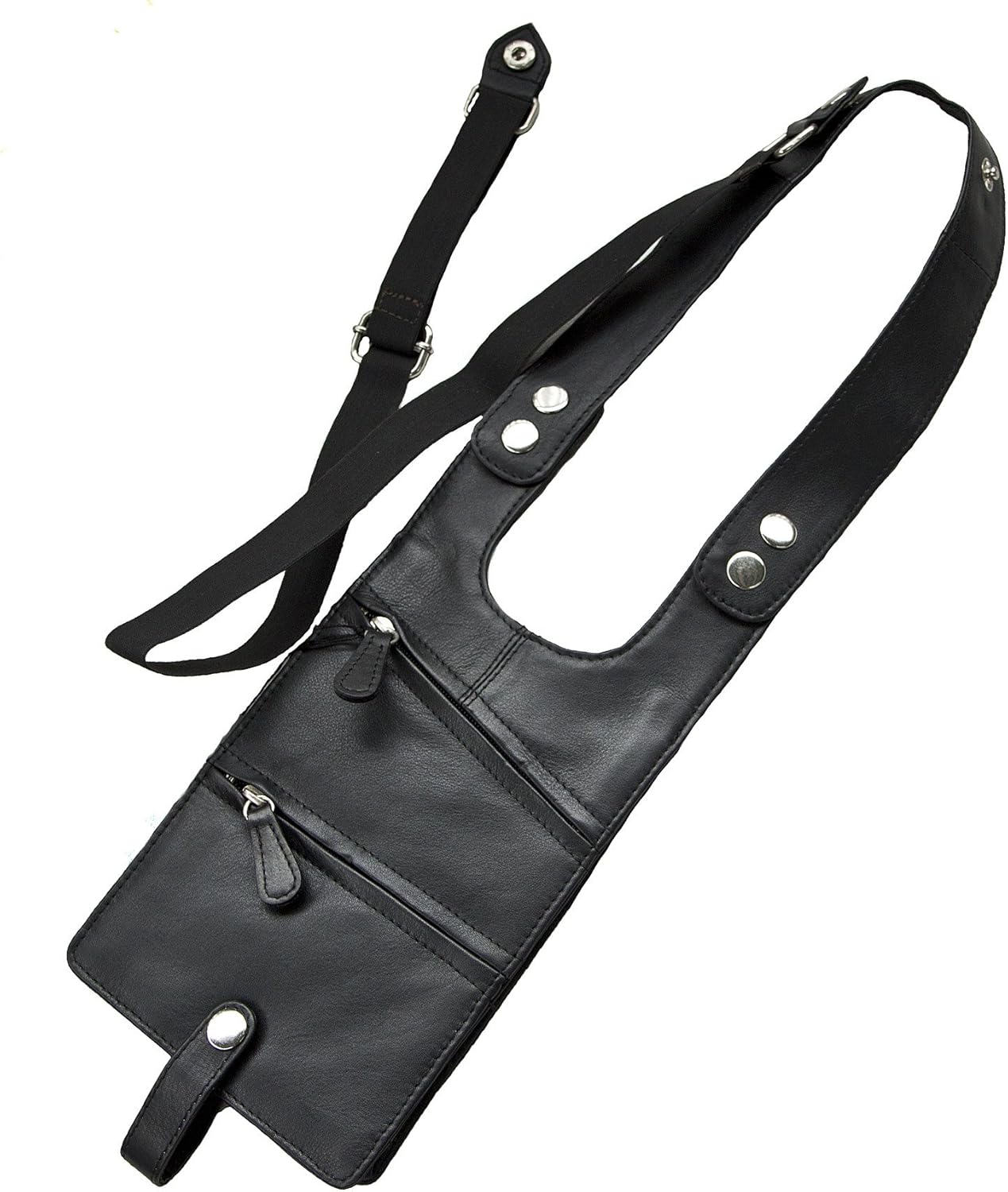 Stylish Black Hide Leather Shoulder Holster Wallet from Prime Hide