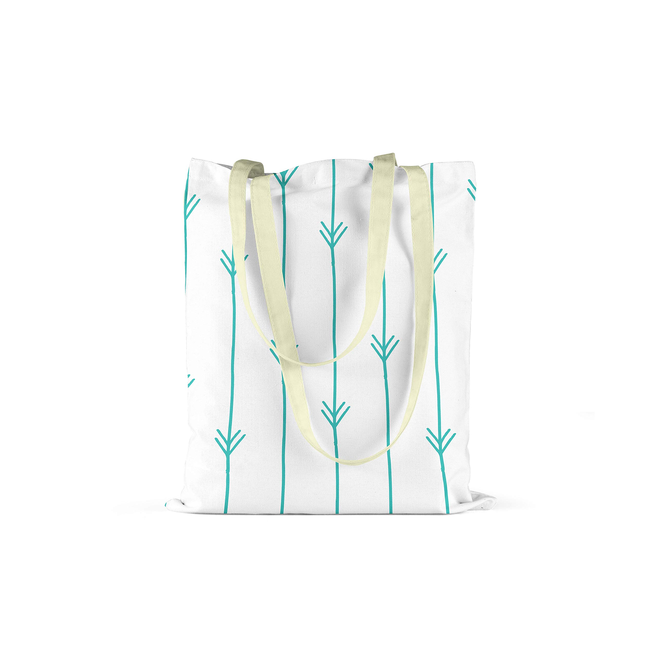 Bonamaison Printed Tote Bag, Reusable Grocery Bag, Shopping Bag, Machine Washable, Foldable, Canvas Cloth Bag with Handles, Size: 34x40 Cm