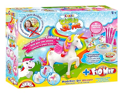 CRAZE FLO MEE + CLOUD SLIME Modellier-Masse Kugelknete buntfarben neon metallic Knete