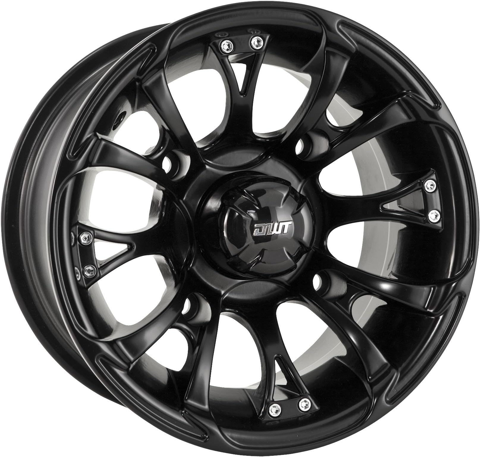 Douglas Wheel Tire 989-15B Nitro Wheel - 12x7 - 2+5 Offset - 4/110 - Black , Bolt Pattern: 4/110, Wheel Rim Size: 12x7, Rim Offset: 2+5, Color: Black, Position: Front/Rear